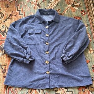Nasty Gal Corduroy Oversized Button Down